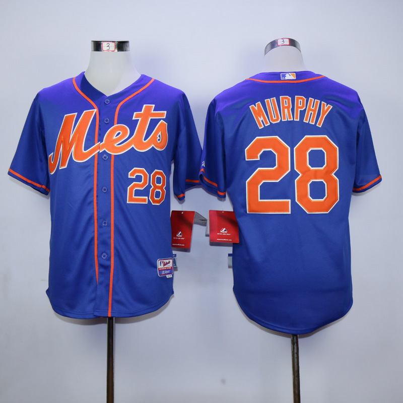 Men New York Mets #28 Murphy Blue MLB Jerseys->new york mets->MLB Jersey